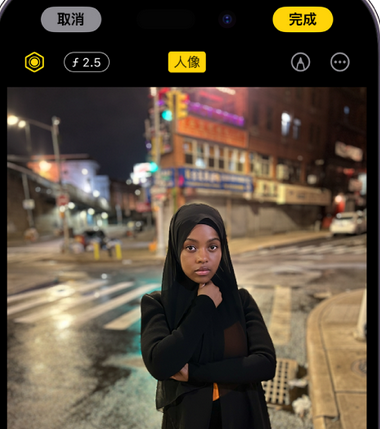 鹤城苹果15服务店分享如何在iPhone15系列机型拍摄照片中添加人像效果 